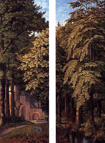 Gerard David Forest scene Norge oil painting art